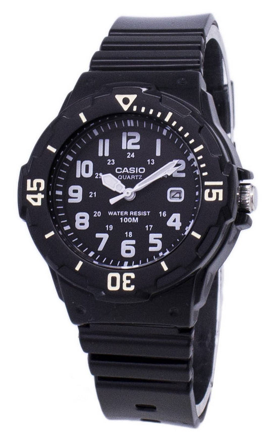 Casio Enticer Analog Schwarzes Zifferblatt LRW-200H-1BVDF LRW-200H-1BV Damenuhr