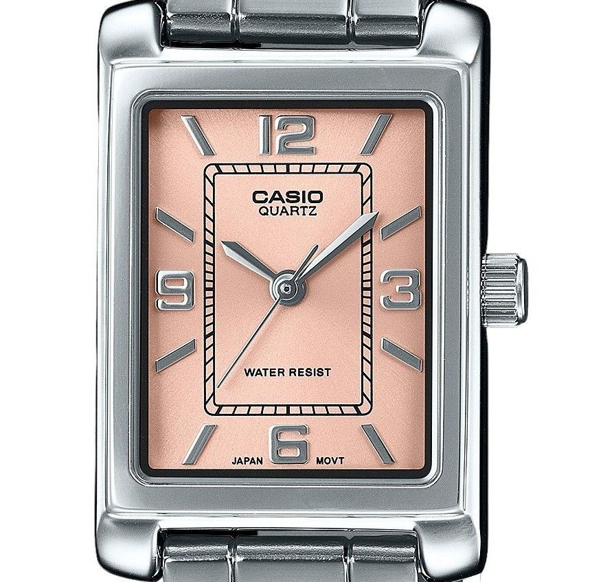 Casio Standard Analog Edelstahl Pink Dial Quarz LTP-1234DD-4A Damenuhr