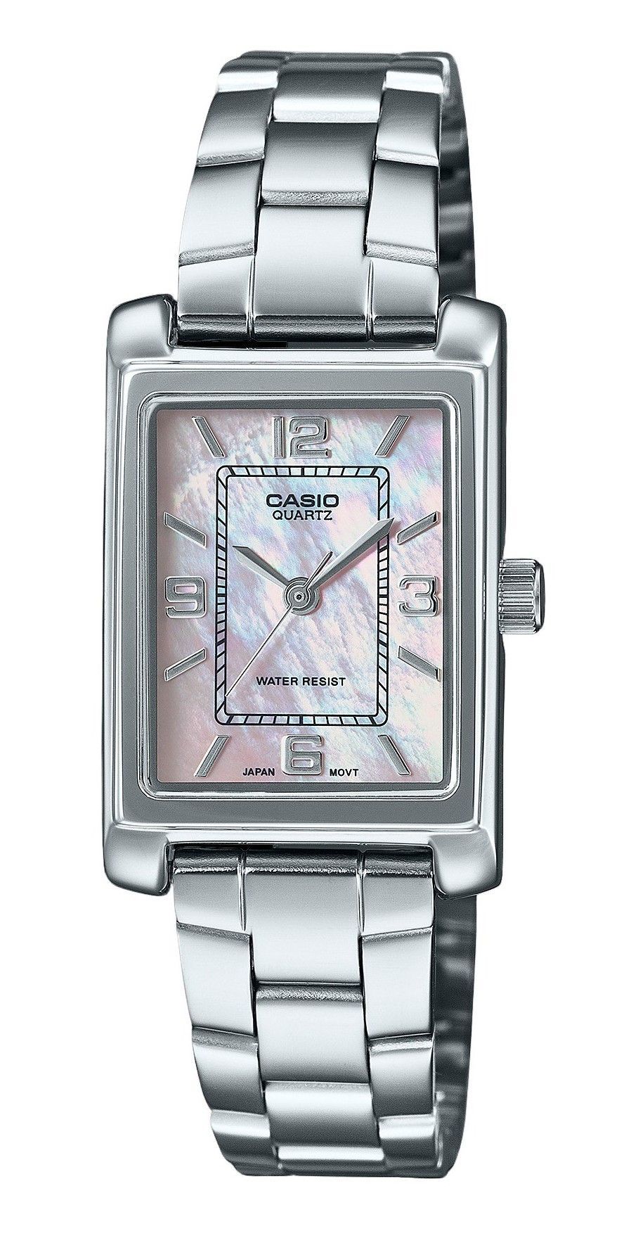 Casio Standard Analog Edelstahl Perlmutt-Zifferblatt Quarz LTP-1234DS-4A Damenuhr