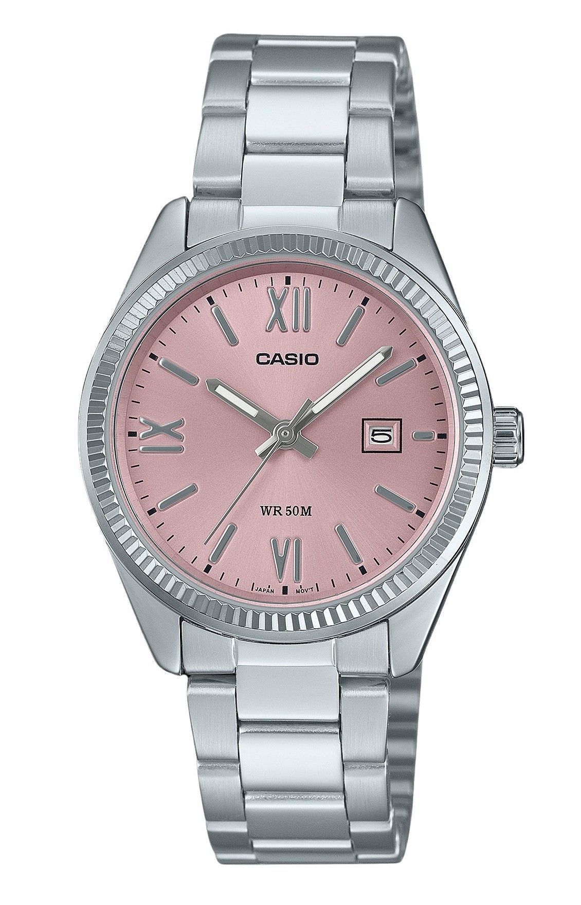 Casio Standard Analog Edelstahl Pink Dial Quarz LTP-1302DD-4A1V Damenuhr