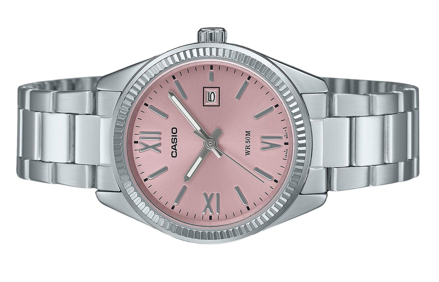 Casio Standard Analog Edelstahl Pink Dial Quarz LTP-1302DD-4A1V Damenuhr