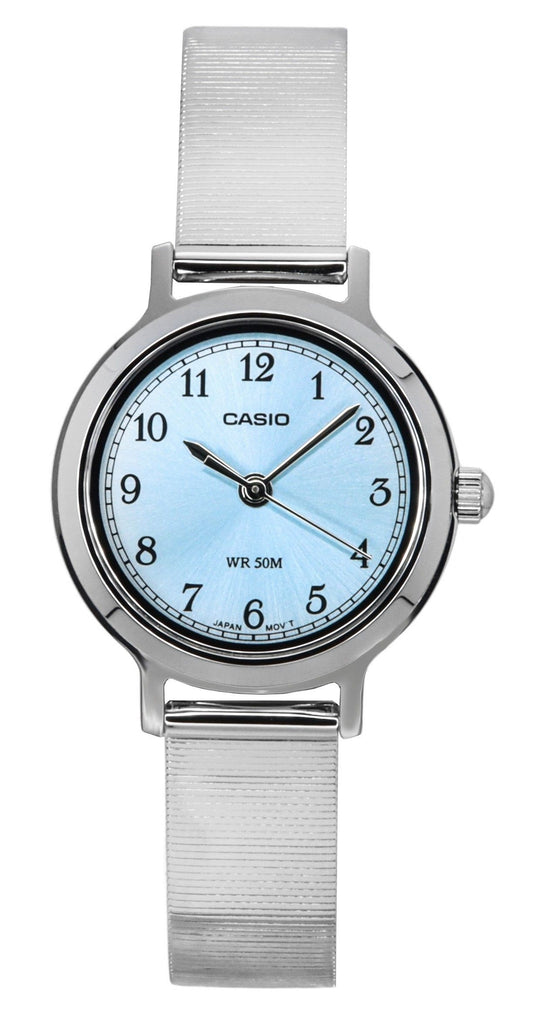 Casio Standard Analog Edelstahl Blaues Zifferblatt Quarz LTP-B170D-2BV Damenuhr