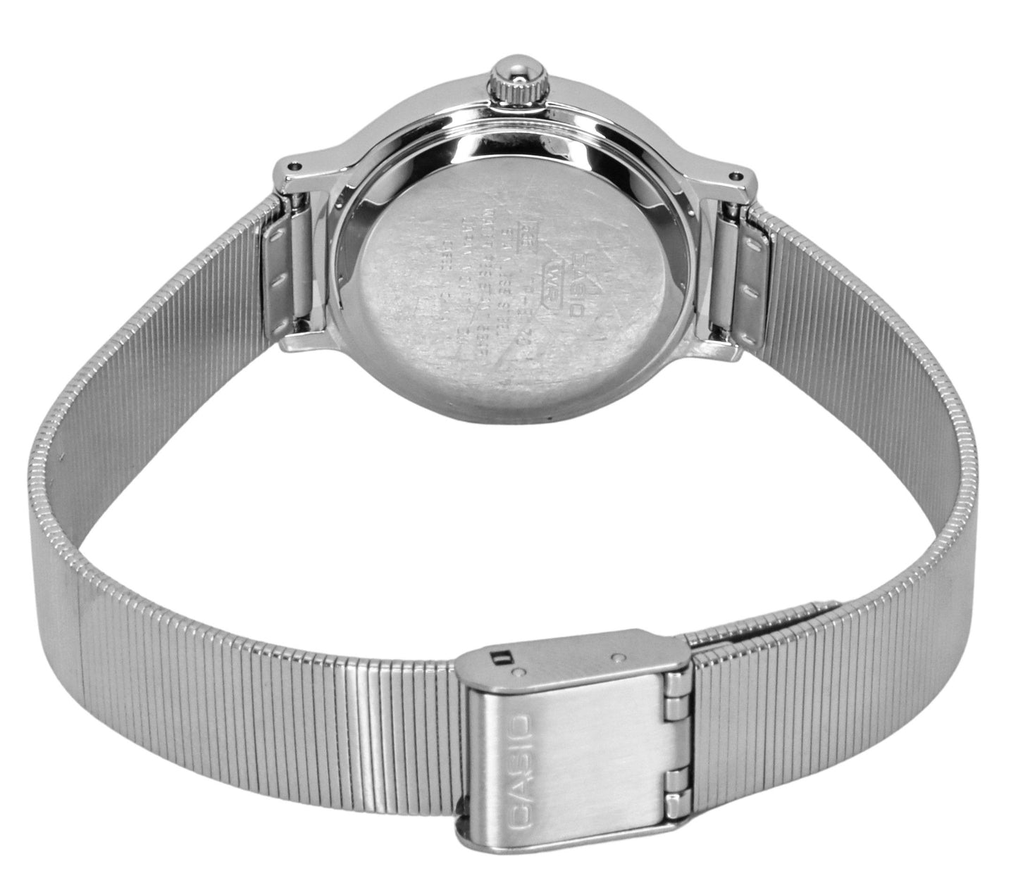 Casio Standard Analog Edelstahl Silberfarbenes Zifferblatt Quarz LTP-B170D-7BV Damenuhr