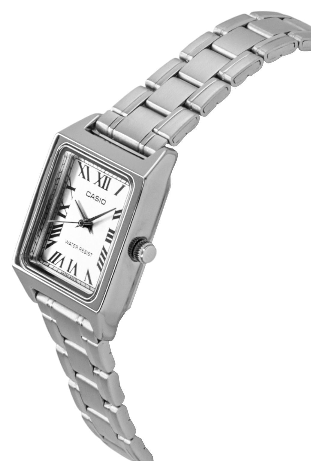 Casio Standard Analog Edelstahl Silberfarbenes Zifferblatt Quarz LTP-V007D-7B Damenuhr