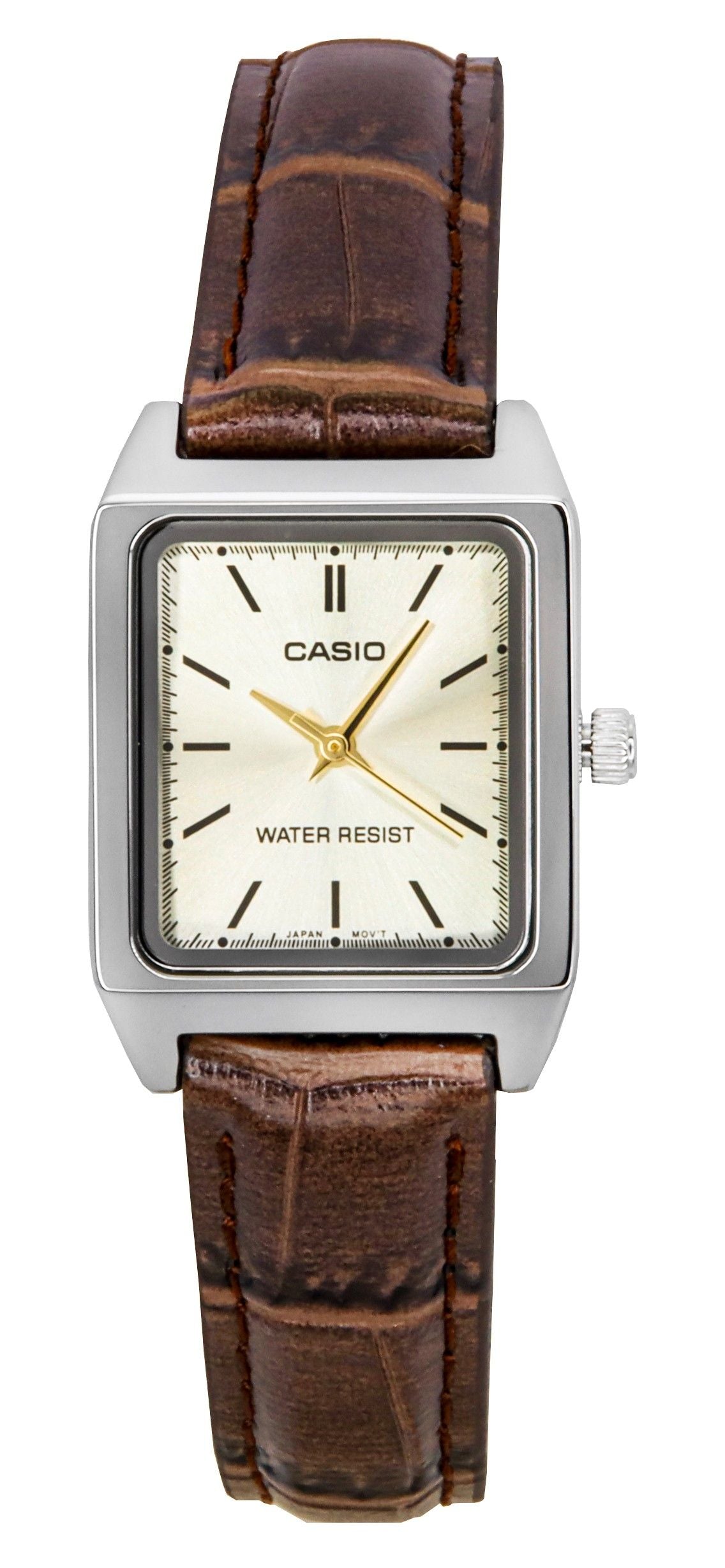 Casio Standard Analog Lederarmband Ivory Dial Quarz LTP-V007L-9E Damenuhr