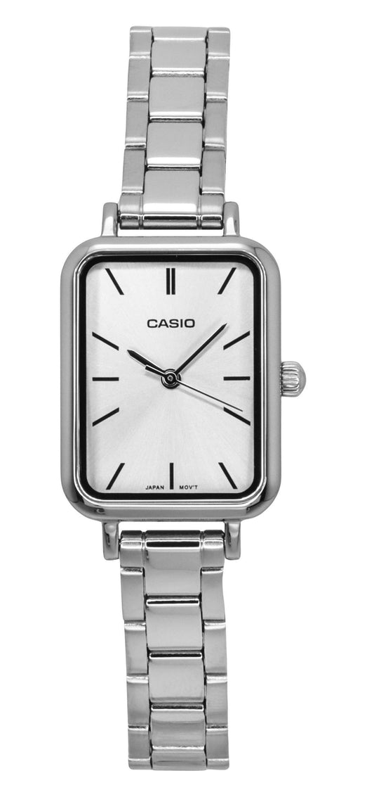 Casio Standard Analog Edelstahl Light Blaues Zifferblatt Quarz LTP-V009D-2E Damenuhr