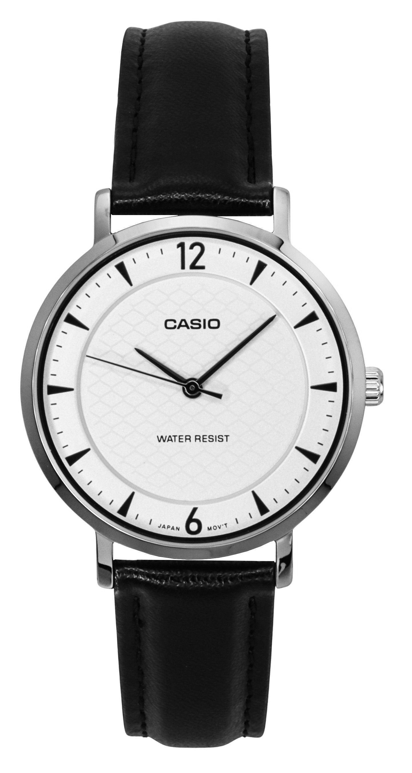 Casio Standard Analog Lederarmband White Dial Quarz LTP-VT04L-7A2 Damenuhr