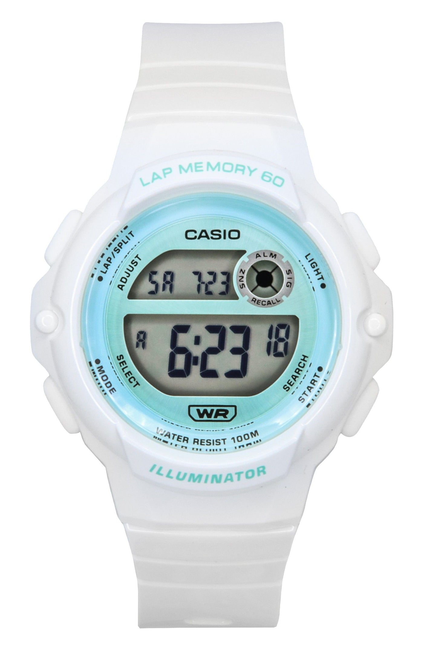 Casio Standard Digital White Resin Strap Quarz LWS-1200H-7A3V 100M Damenuhr