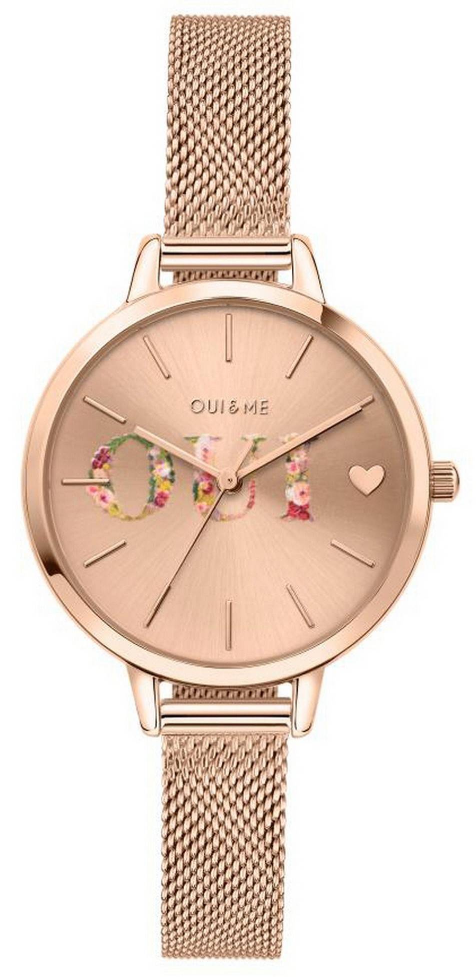 Oui & Me Petite Fleurette Rose Goldfarben Edelstahl Quarz ME010044 Damenuhr