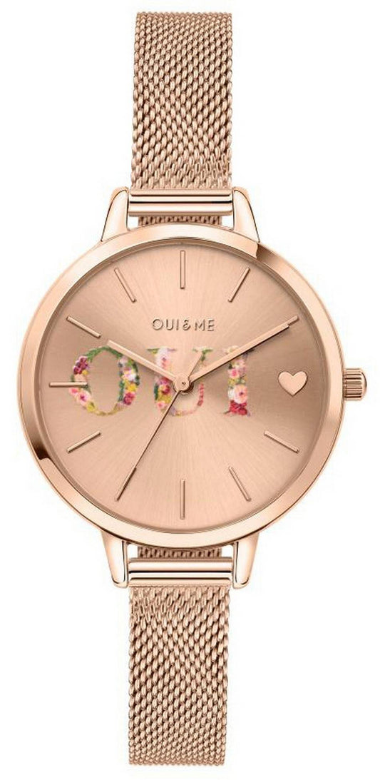 Oui & Me Petite Fleurette Rose Goldfarben Edelstahl Quarz ME010044 Damenuhr