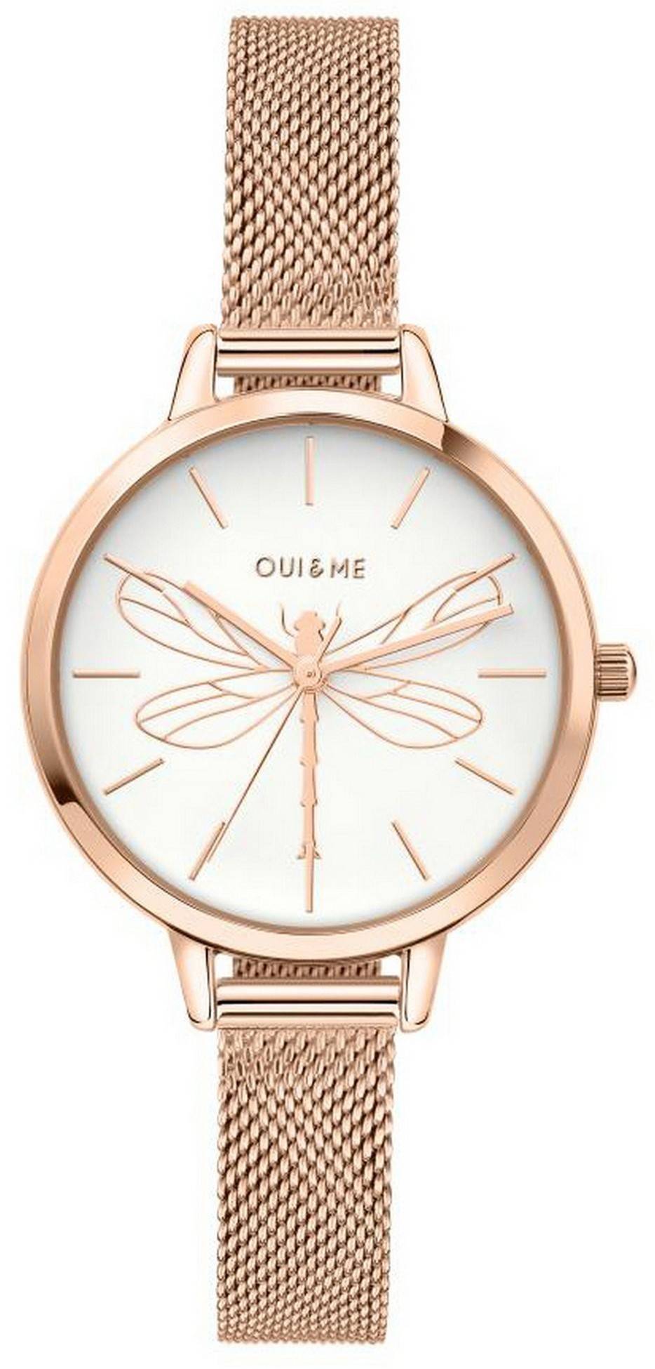 Oui & Me Petite Amourette White Dial Rose Goldfarben Edelstahl Quarz ME010046 Damenuhr