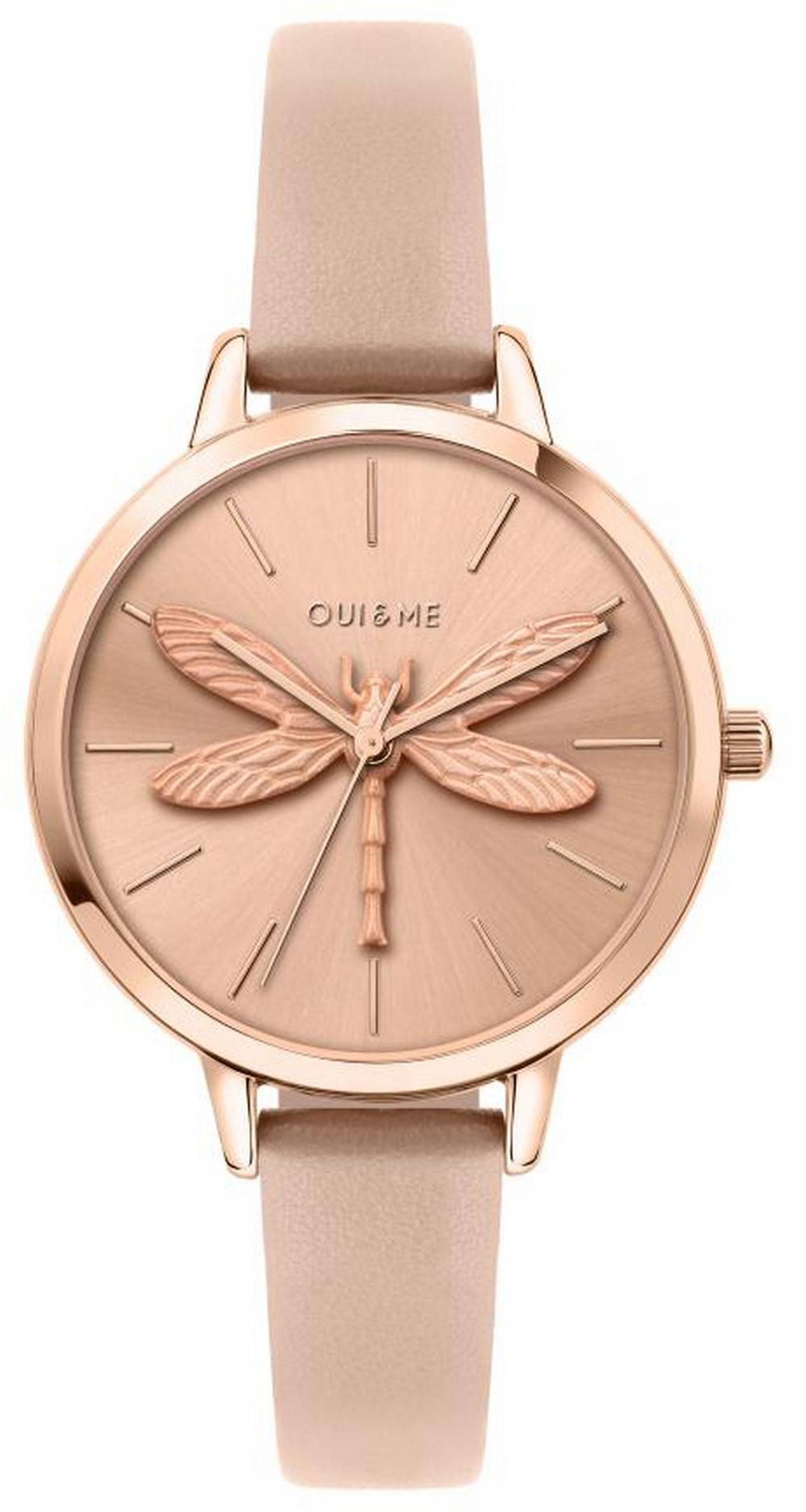 Oui & Me Amourette Rose Gold Sunray Dial Lederarmband Quarz ME010100 Damenuhr
