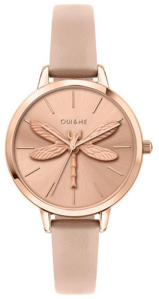 Oui & Me Amourette Rose Gold Sunray Dial Lederarmband Quarz ME010100 Damenuhr