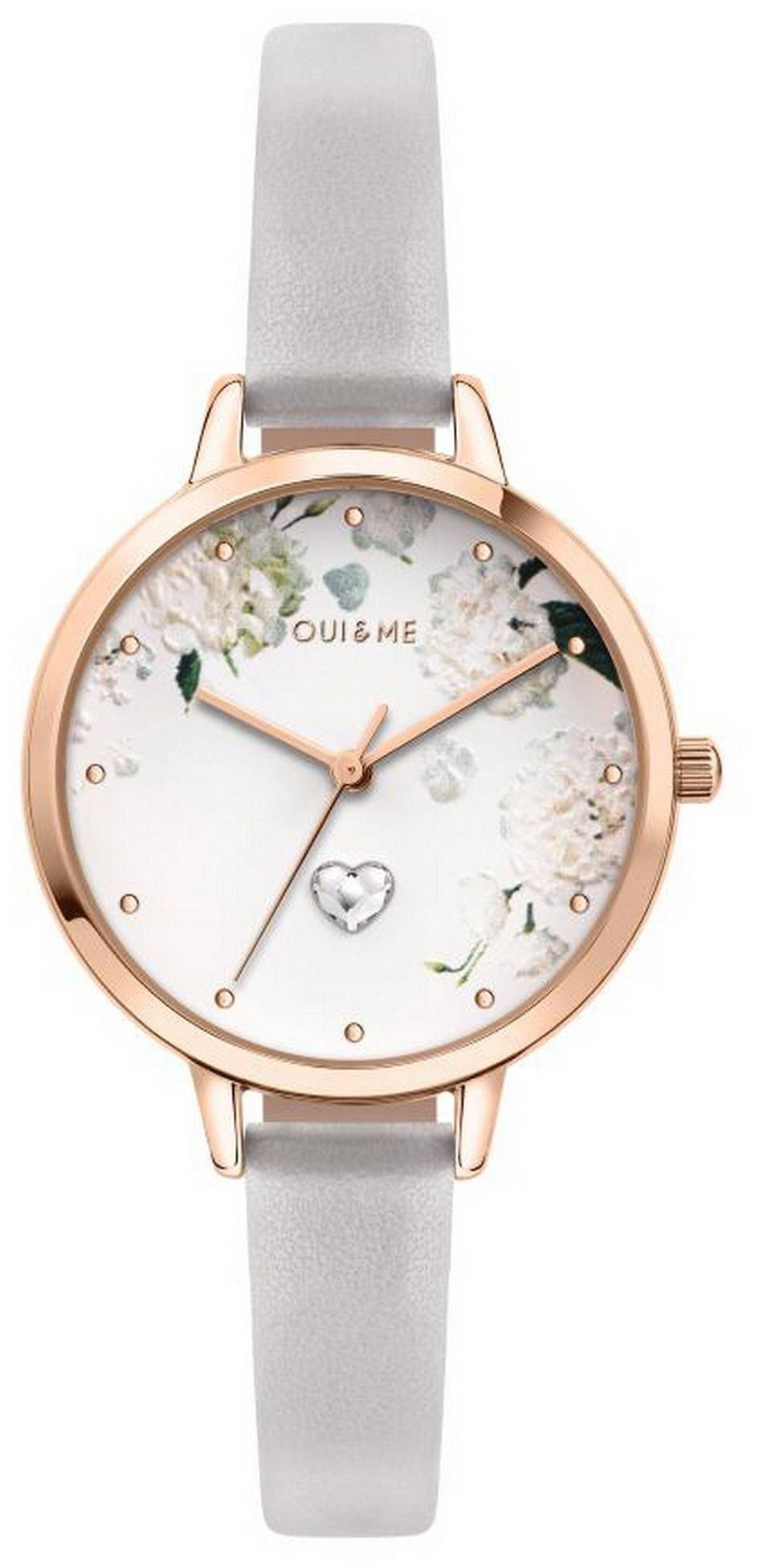 Oui & Me Petite Fleurette White Matt Dial Lederarmband Quarz ME010139 Damenuhr
