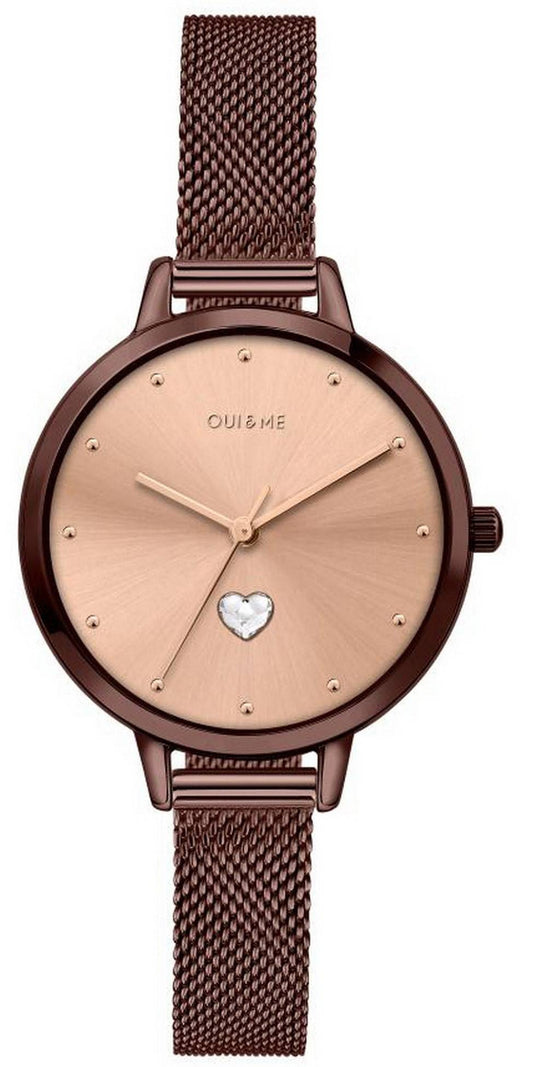 Oui & Me Petite Amourette Rose Gold Sunray Dial Edelstahl Quarz ME010221 Damenuhr