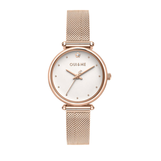 Oui & Me Etoile Rose Gold Edelstahl White Dial Quarz ME010297 Damenuhr