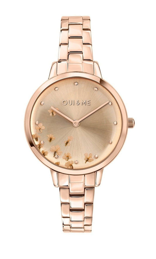 Oui & Me Fleurette Rose Goldfarben Edelstahl Rose Gold Dial Quarz ME010370 Damenuhr
