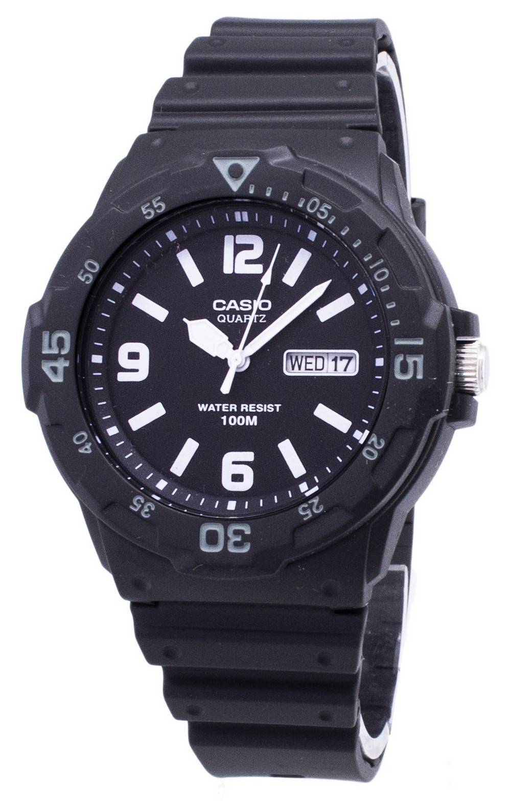 Casio Quarz Analog 100M Black Resin Strap MRW-200H-1B2VDF MRW200H-1B2VDF Herrenuhr