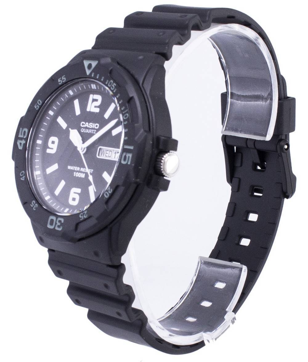 Casio Quarz Analog 100M Black Resin Strap MRW-200H-1B2VDF MRW200H-1B2VDF Herrenuhr
