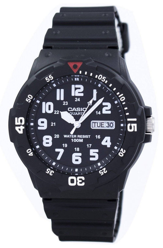 Casio Quarz Analog 100M Black Resin Strap MRW-200H-1BVDF MRW200H-1BVDF Herrenuhr