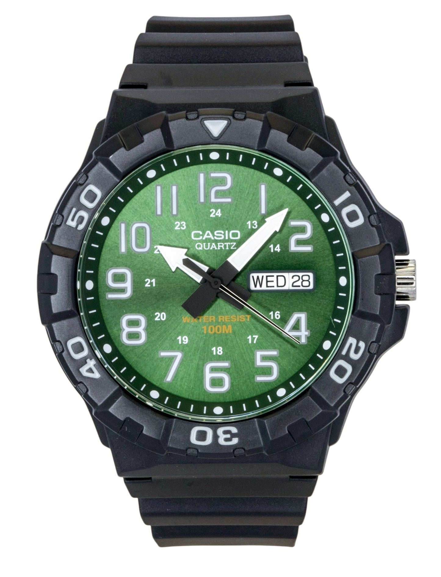 Casio Analog Resin Strap Gr?nes Zifferblatt Quarz MRW-210H-3BV 100M Herrenuhr