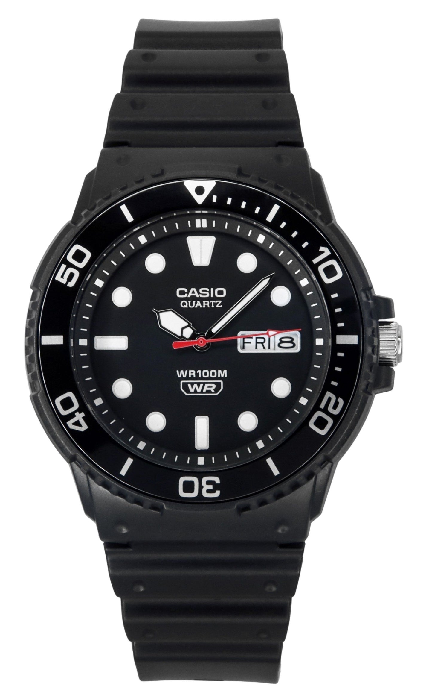 Casio Standard Analog Resin Strap Schwarzes Zifferblatt Quarz MRW-230H-1E1V 100M Herrenuhr