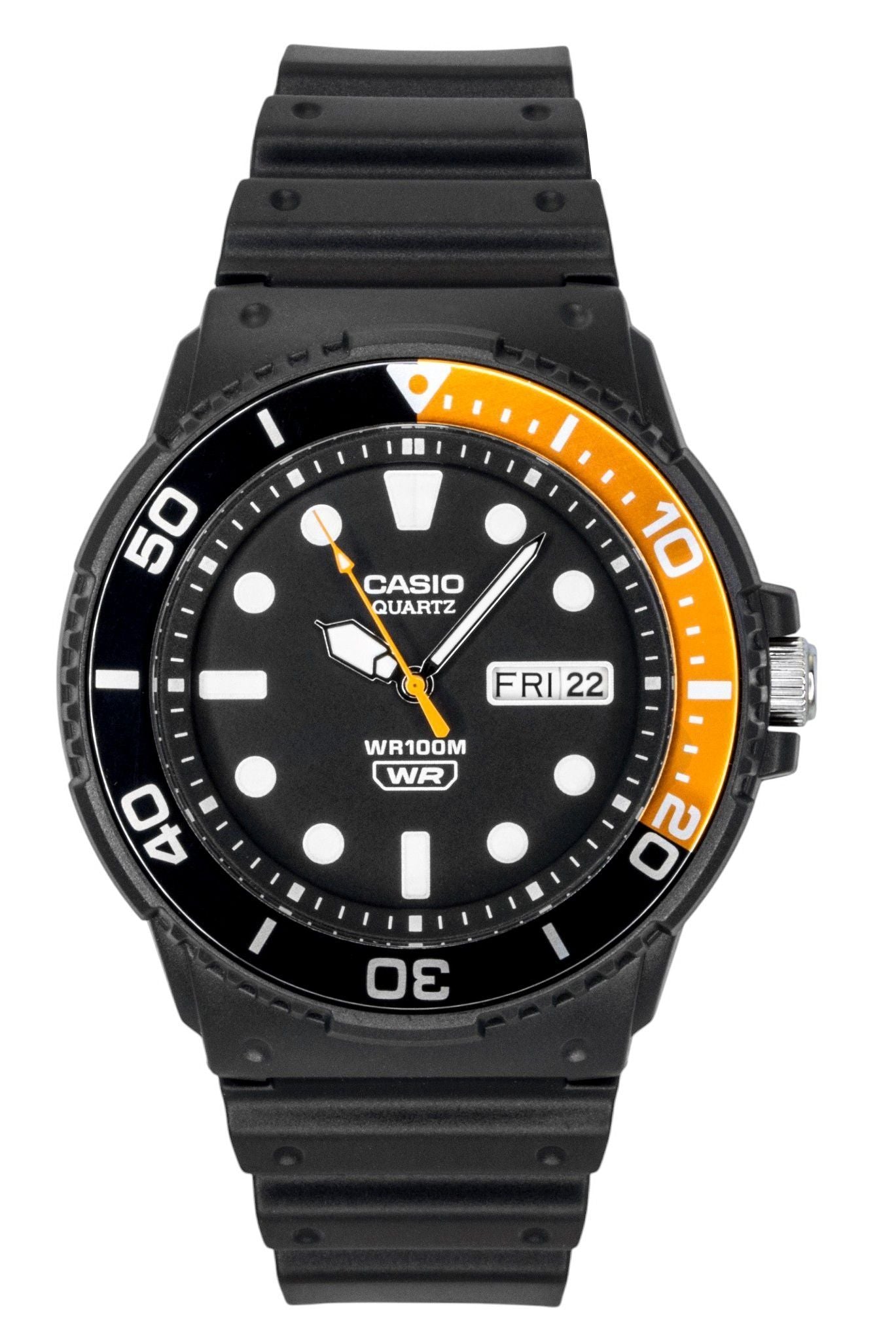 Casio Analog Resin Strap Schwarzes Zifferblatt Quarz MRW-230H-1E4V 100M Herrenuhr