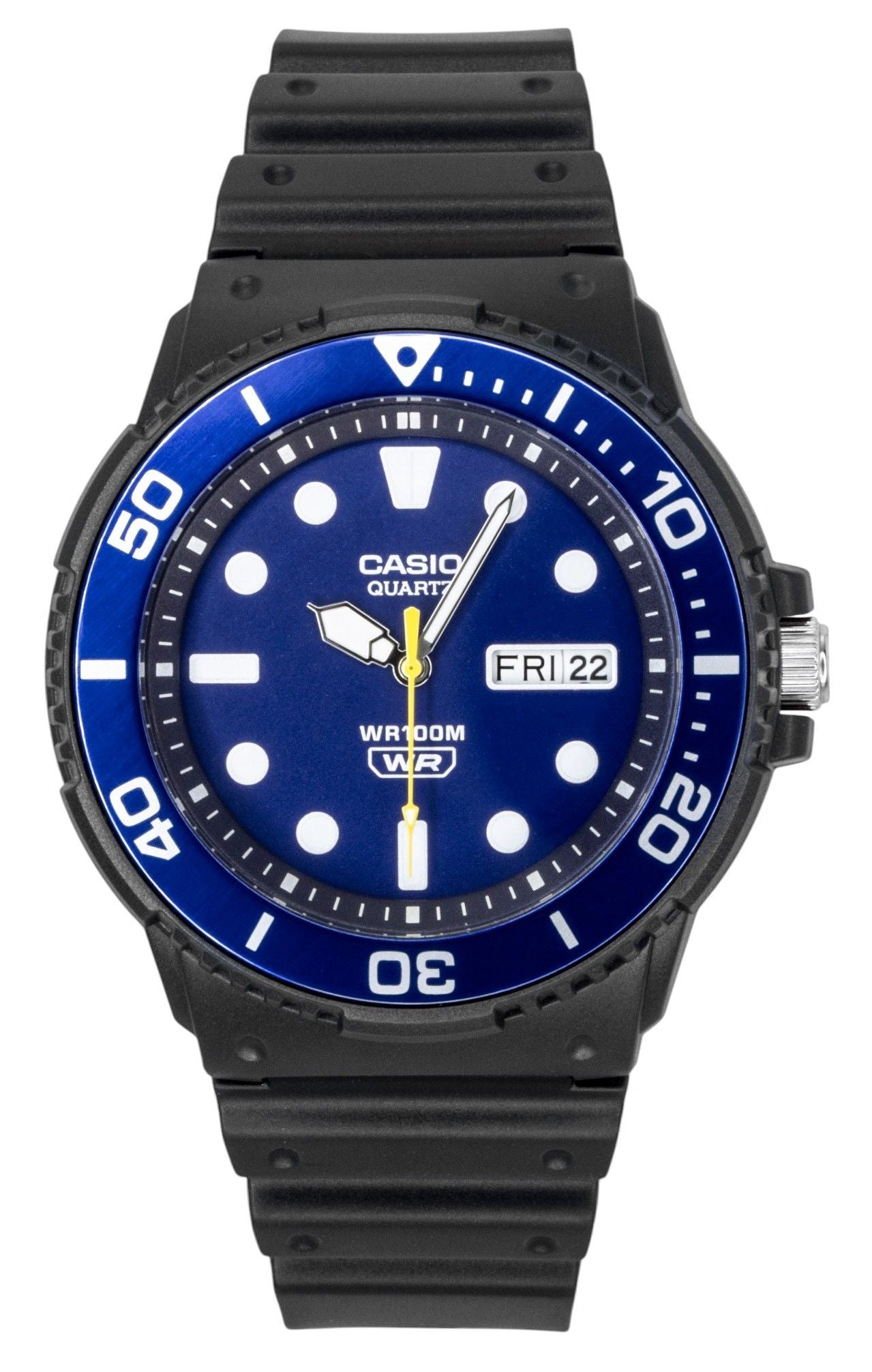 Casio Analog Resin Strap Blaues Zifferblatt Quarz MRW-230H-2EV 100M Herrenuhr