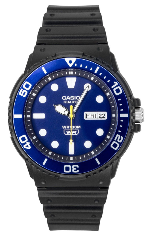 Casio Analog Resin Strap Blaues Zifferblatt Quarz MRW-230H-2EV 100M Herrenuhr