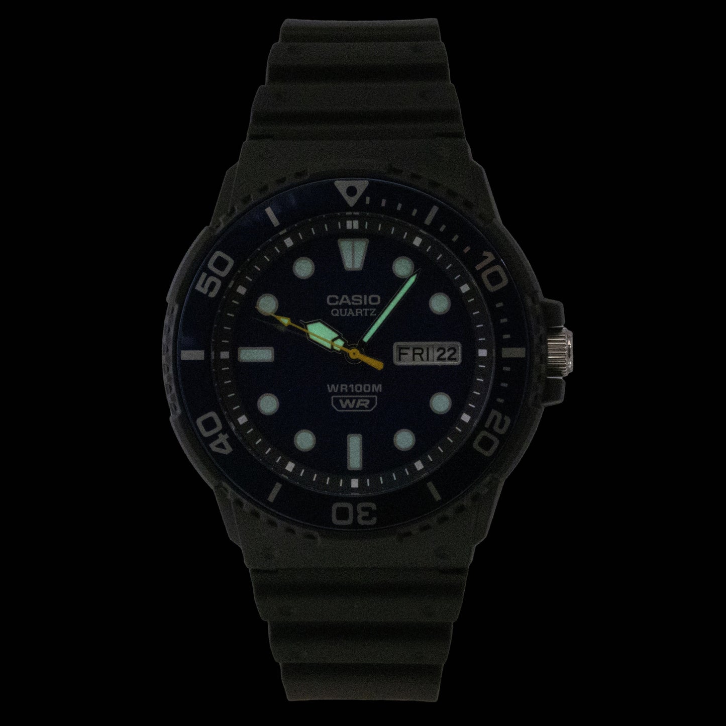 Casio Analog Resin Strap Blaues Zifferblatt Quarz MRW-230H-2EV 100M Herrenuhr
