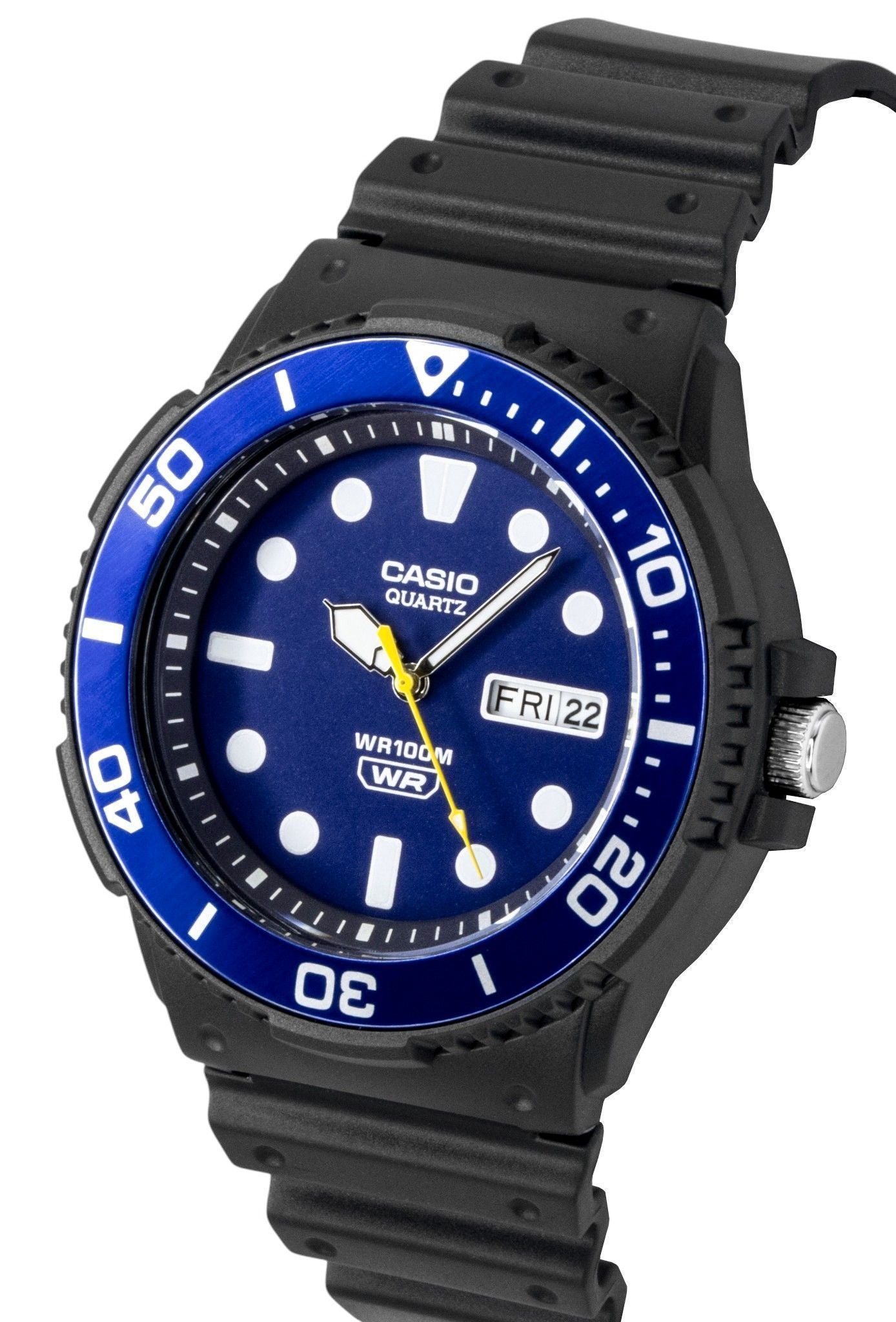 Casio Analog Resin Strap Blaues Zifferblatt Quarz MRW-230H-2EV 100M Herrenuhr