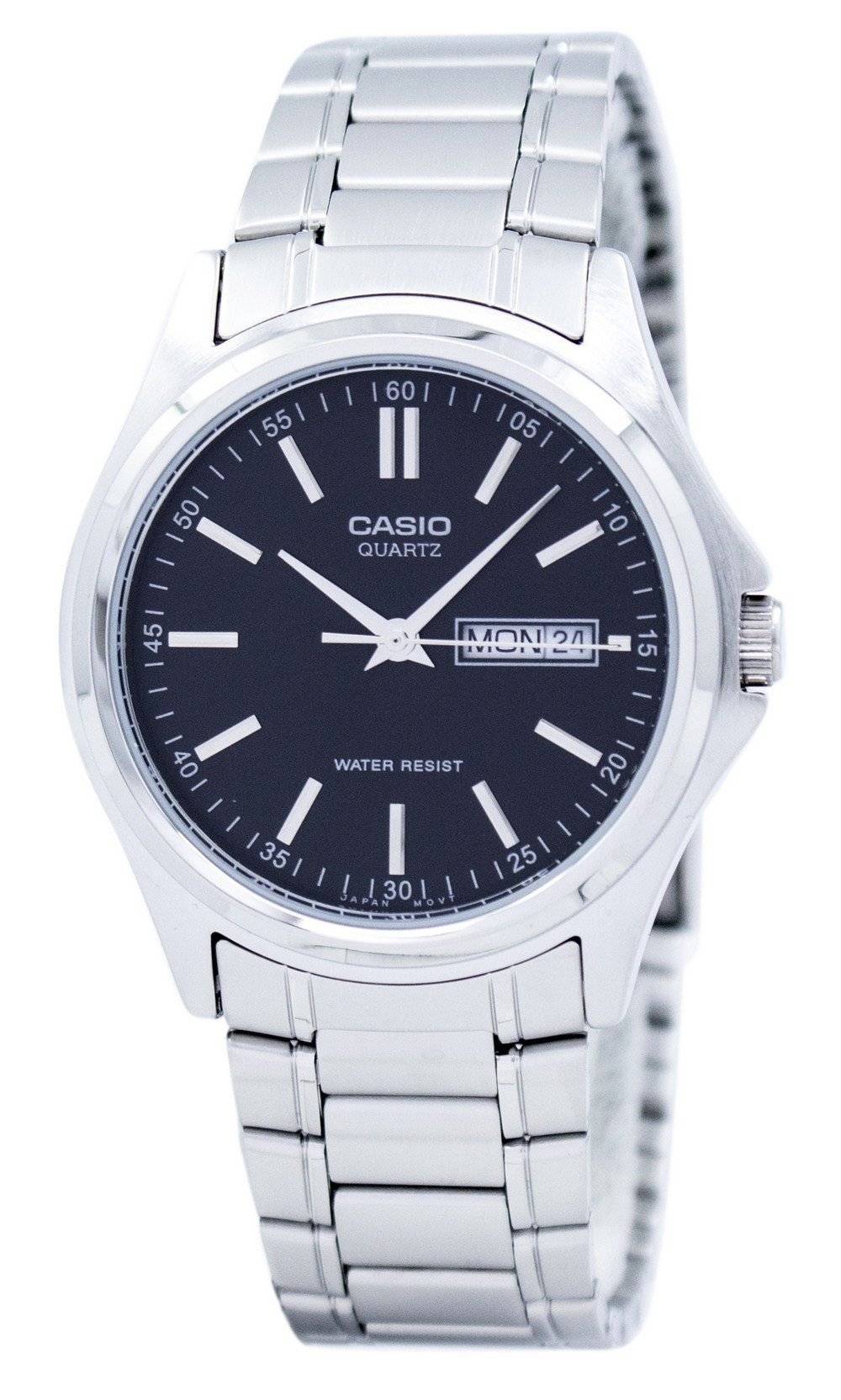 Casio Enticer Quarz Analog Schwarzes Zifferblatt MTP-1239D-1ADF MTP-1239D-1A Herrenuhr
