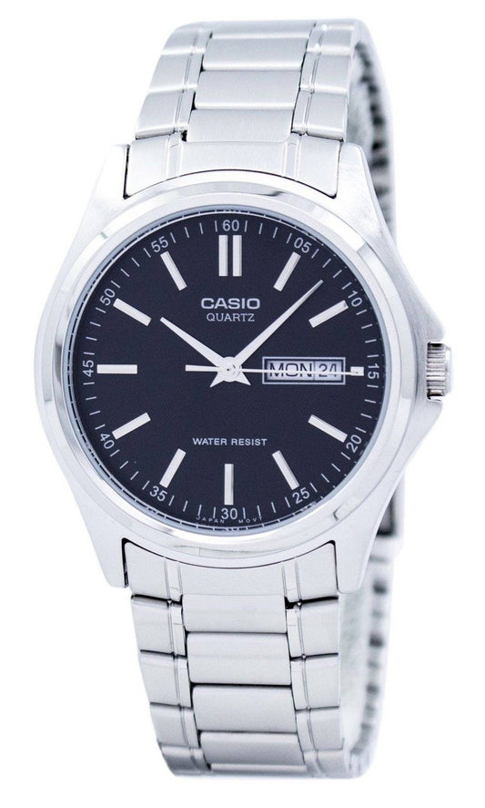 Casio Enticer Quarz Analog Schwarzes Zifferblatt MTP-1239D-1ADF MTP-1239D-1A Herrenuhr