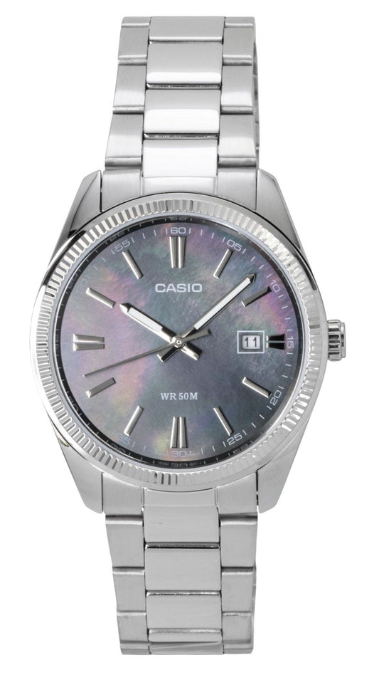 Casio Standard Analog Edelstahl Mother Of Pearl Quarz MTP-1302DS-1AV Herrenuhr
