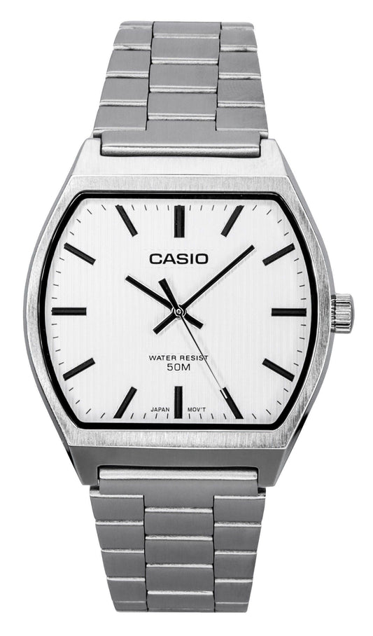 Casio Standard Analog Edelstahl White Dial Quarz MTP-B140D-7A Herrenuhr