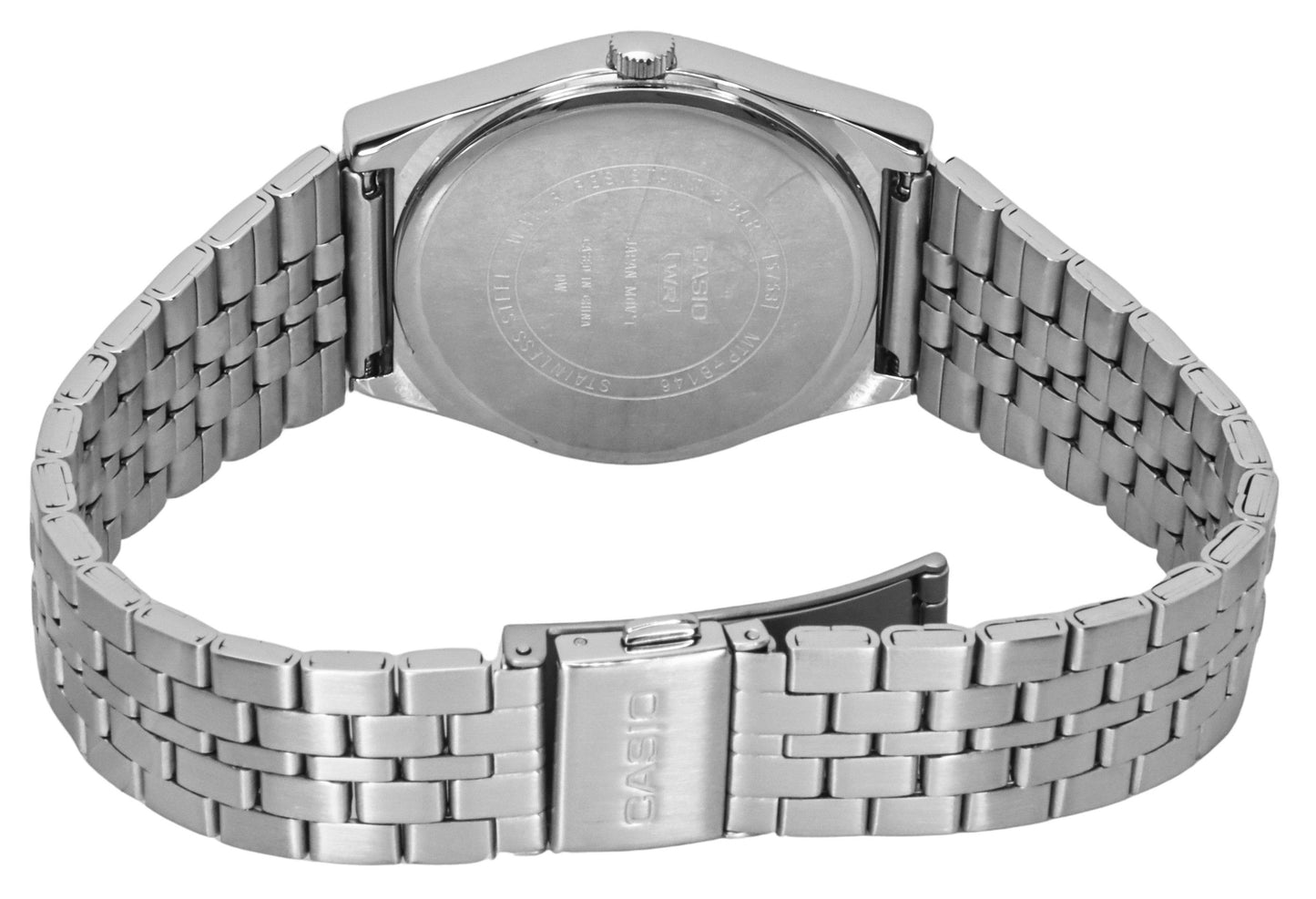Casio Standard Analog Edelstahl Blaues Zifferblatt Quarz MTP-B146D-2AV Herrenuhr