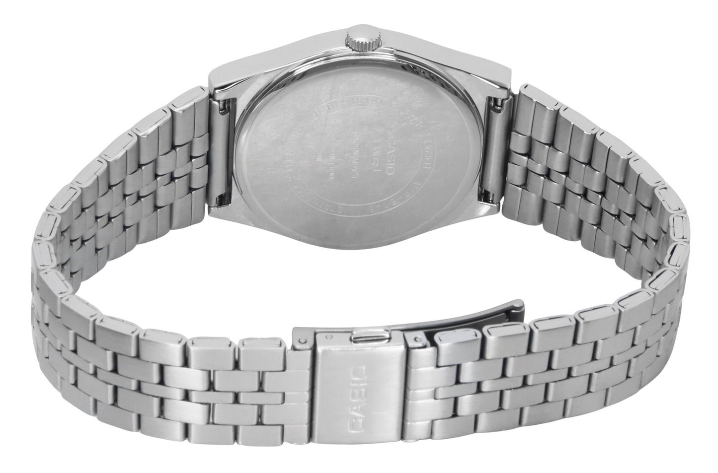 Casio Standard Analog Edelstahl Silberfarbenes Zifferblatt Quarz MTP-B146D-7AV Herrenuhr