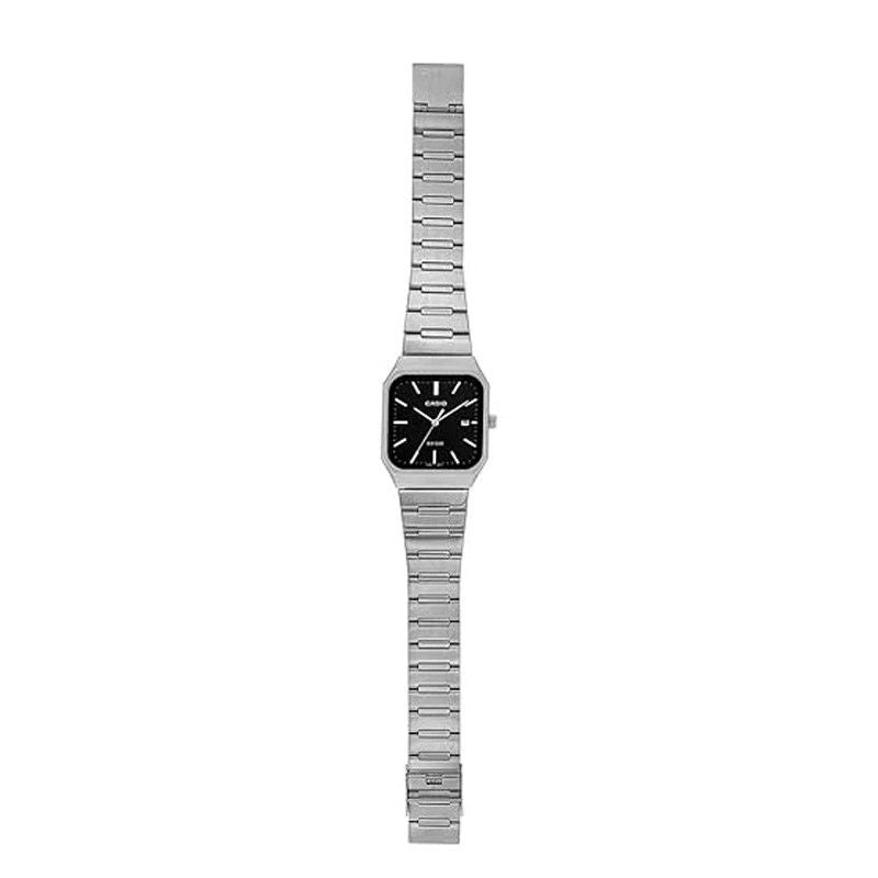Casio Standard Analog Edelstahl Schwarzes Zifferblatt Quarz MTP-B185D-1AV Herrenuhr