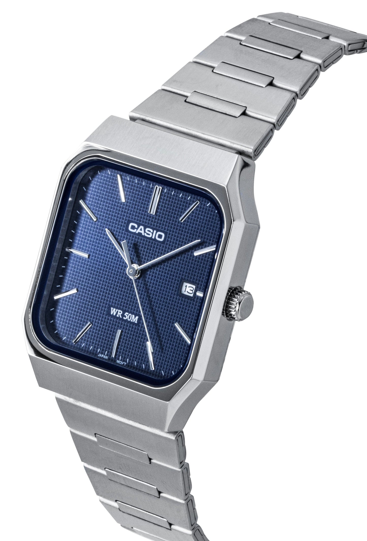 Casio Standard Analog Edelstahl Blaues Zifferblatt Quarz MTP-B185D-2A1V Herrenuhr