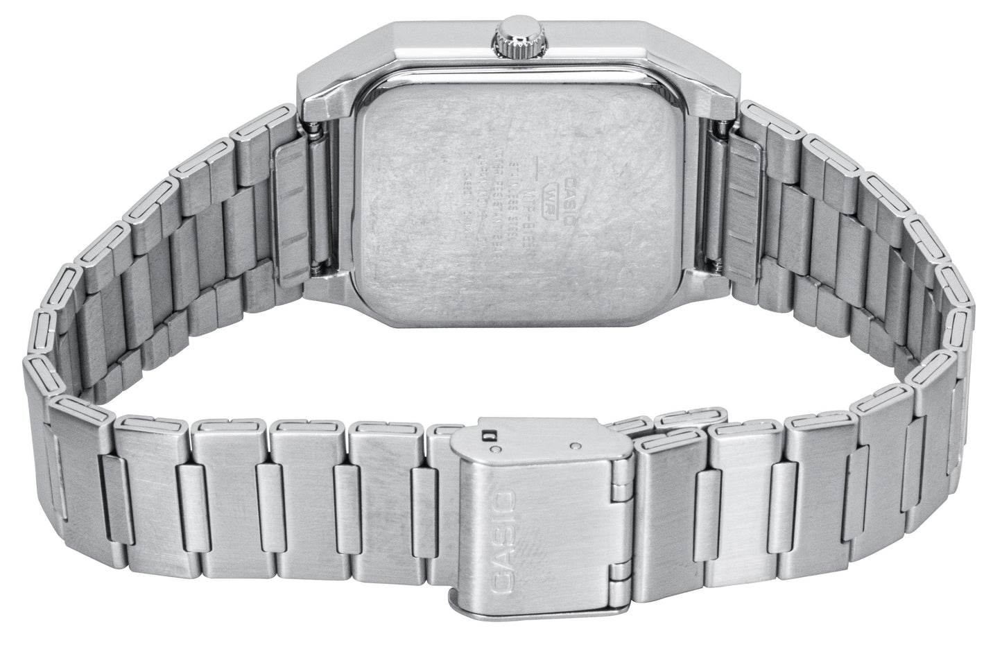 Casio Standard Analog Edelstahl Silberfarbenes Zifferblatt Quarz MTP-B185D-7AV Herrenuhr