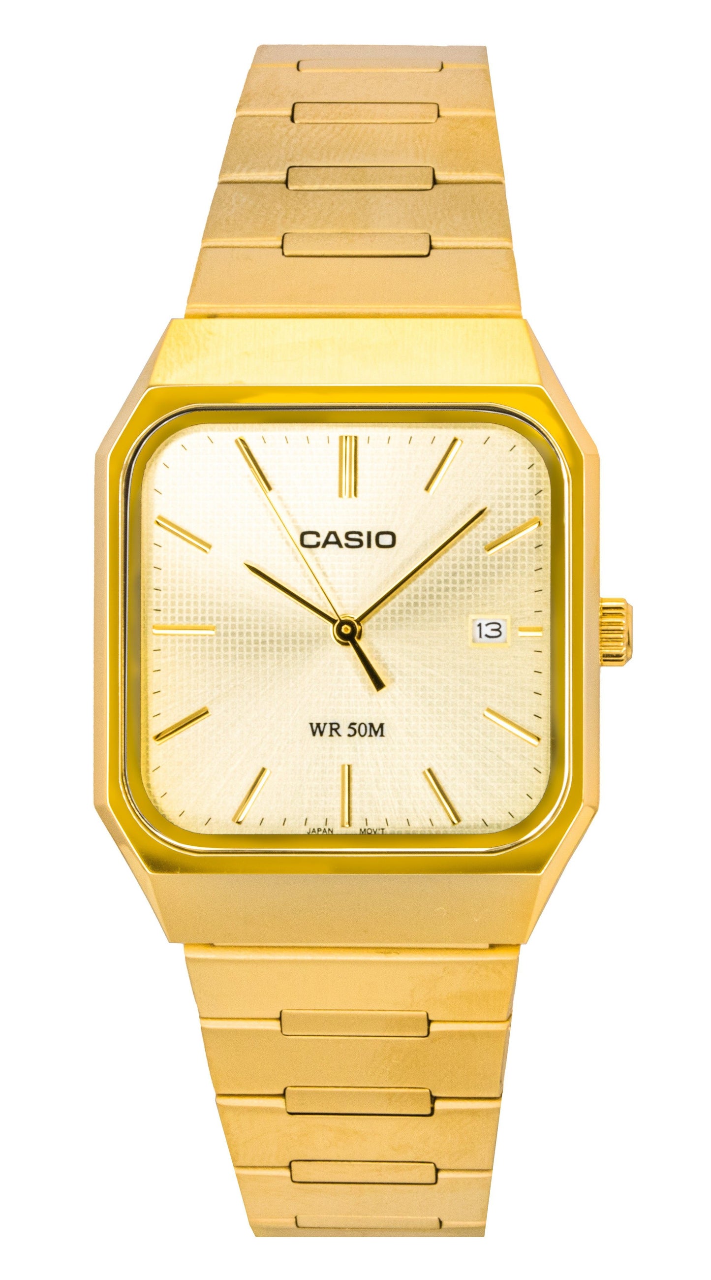 Casio Standard Analog Edelstahl Gold Dial Quarz MTP-B185G-9AV Herrenuhr