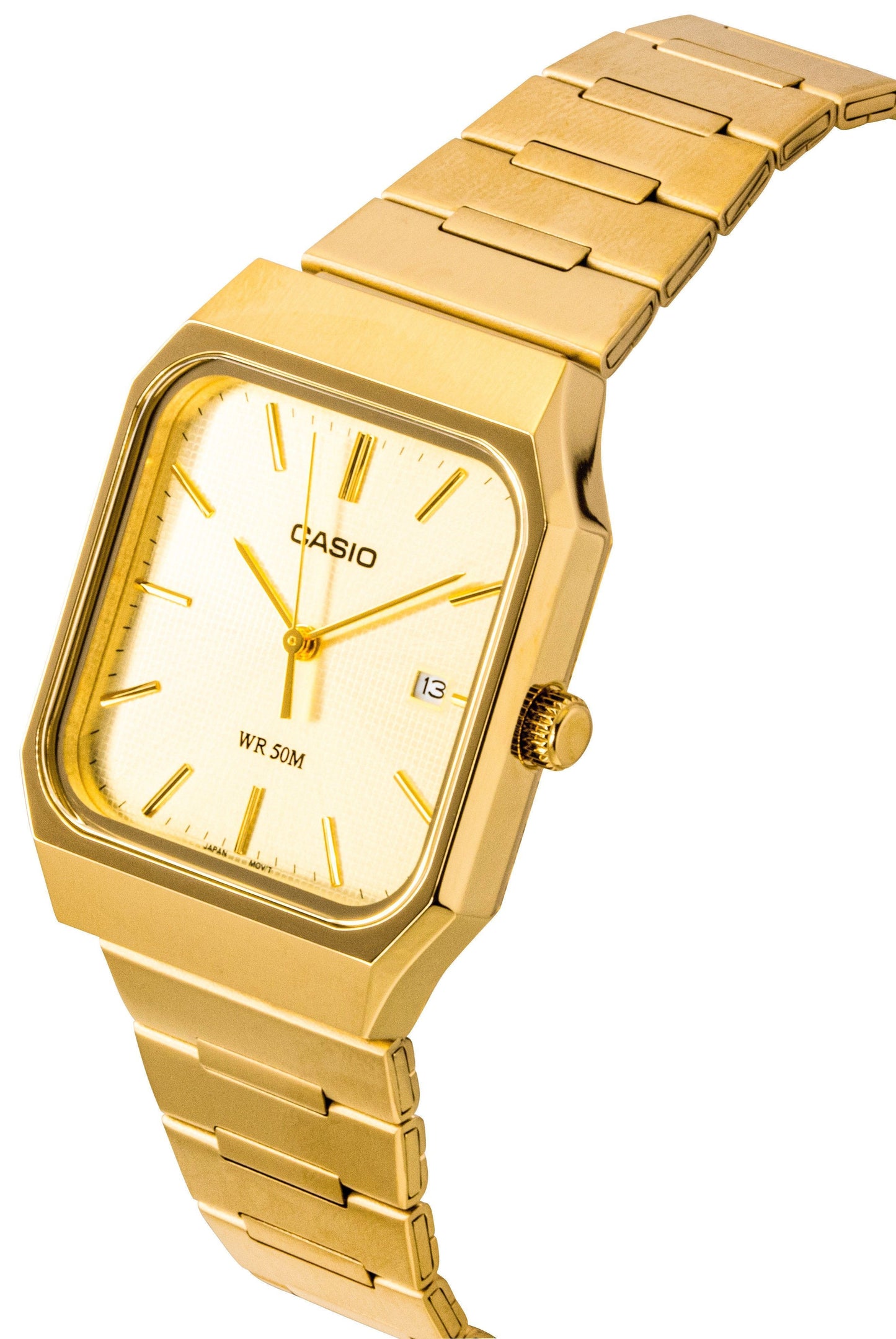 Casio Standard Analog Edelstahl Gold Dial Quarz MTP-B185G-9AV Herrenuhr
