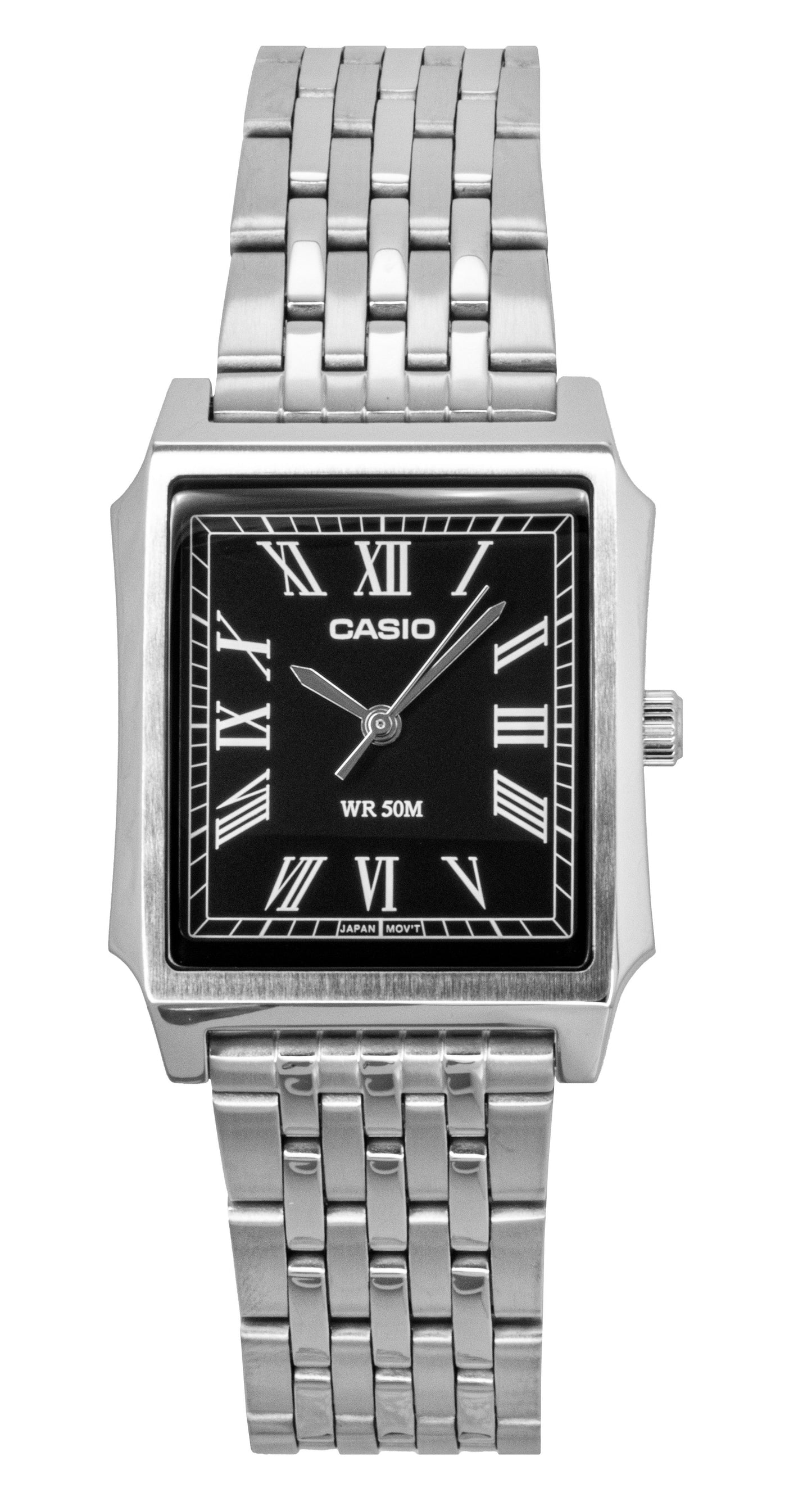 Casio Standard Analog Edelstahl Schwarzes Zifferblatt Quarz MTP-B190D-1BV Herrenuhr