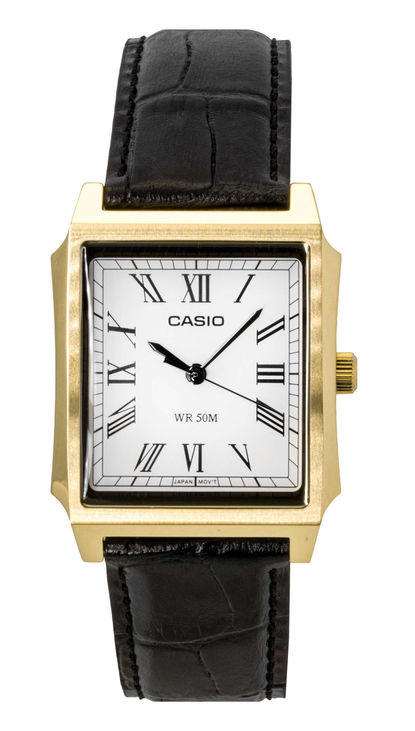 Casio Standard Analog Lederarmband White Dial Quarz MTP-B190GL-7BV Herrenuhr