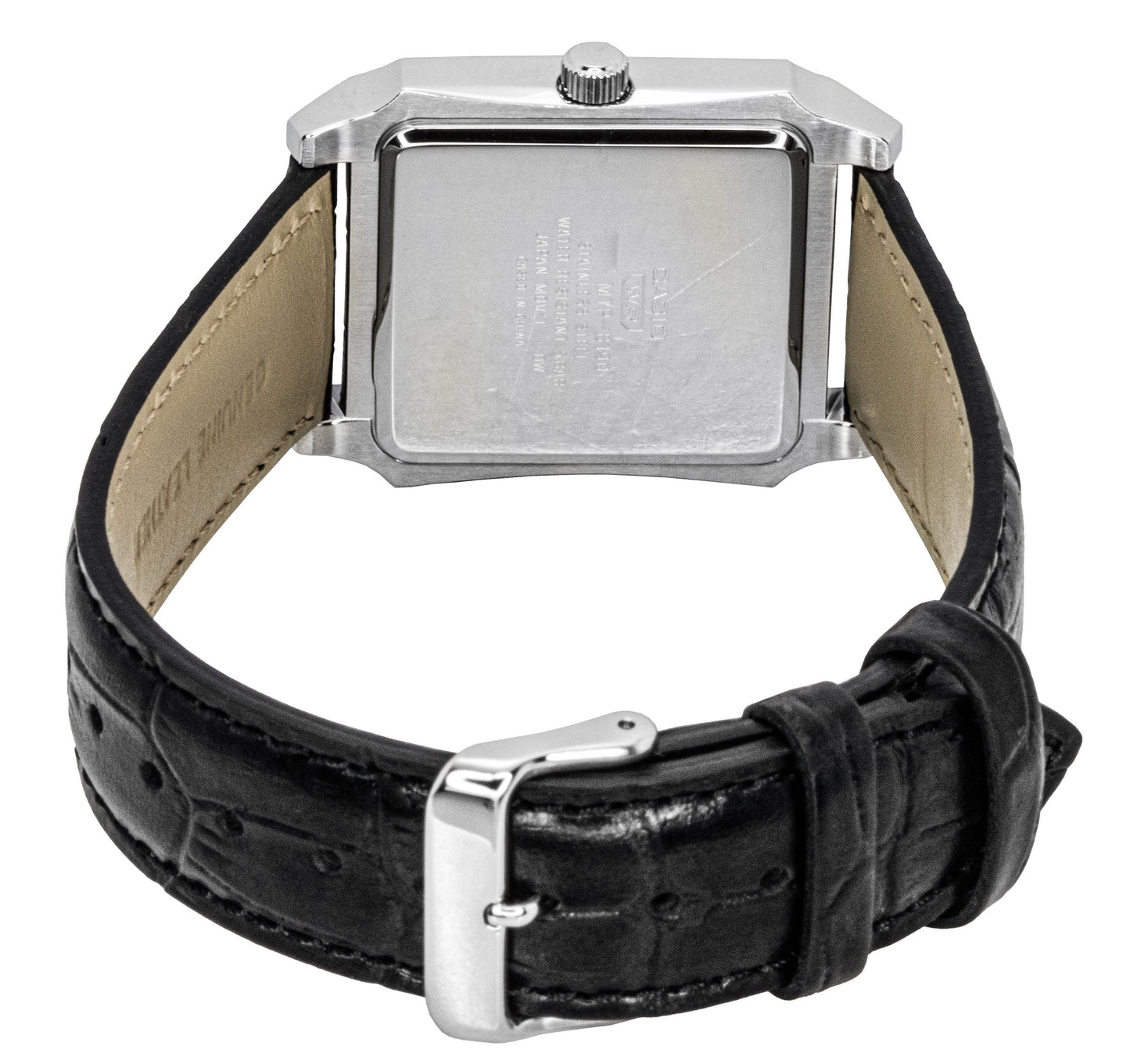 Casio Standard Analog Lederarmband Blaues Zifferblatt Quarz MTP-B190L-2BV Herrenuhr