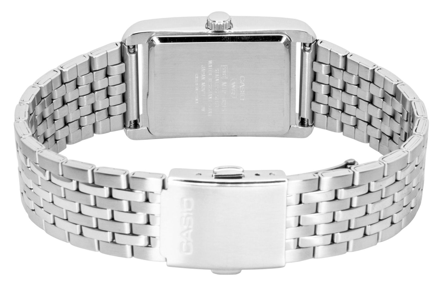 Casio Analog Edelstahl Schwarzes Zifferblatt Quarz MTP-B215D-1AV Herrenuhr