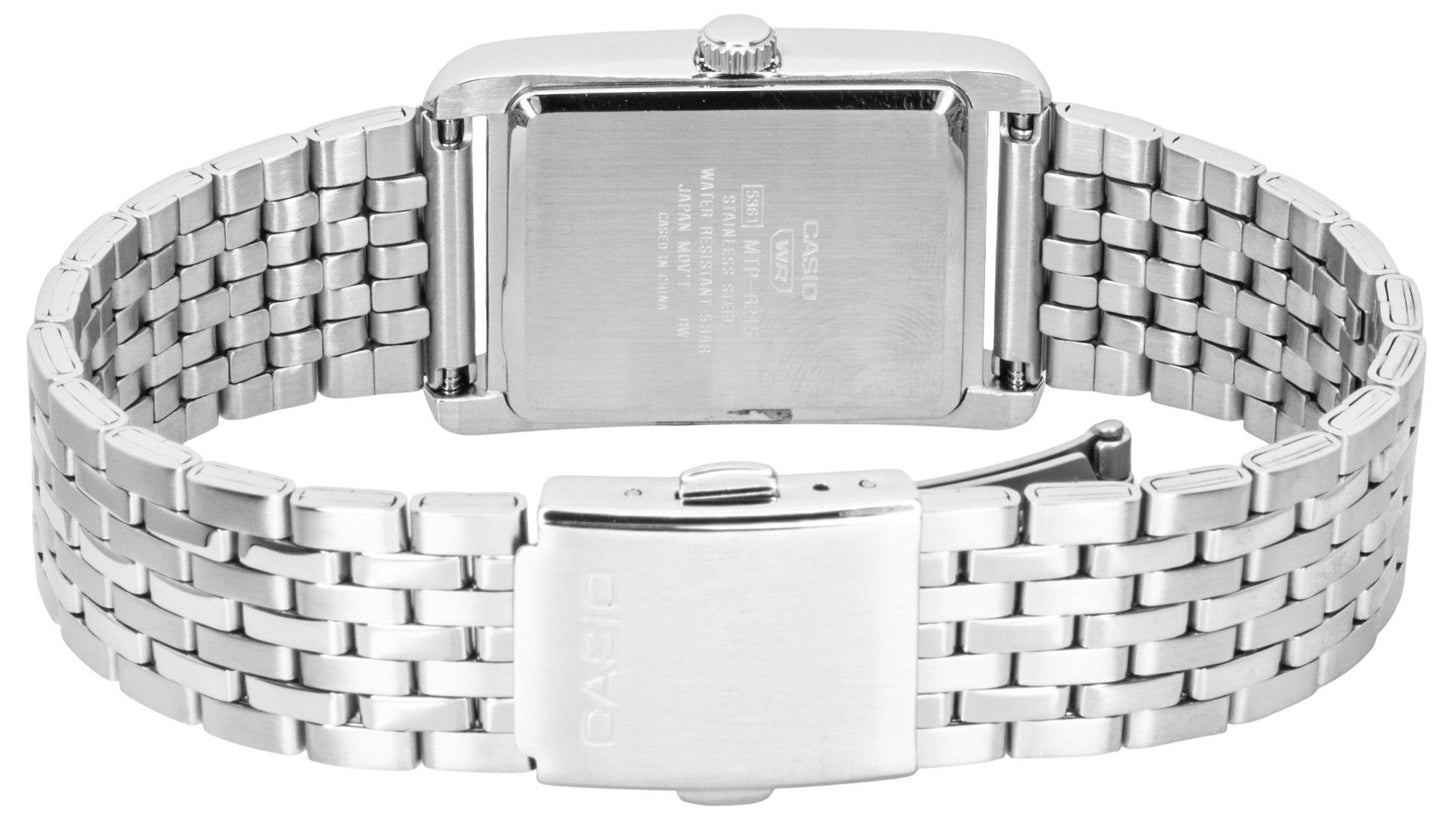 Casio Analog Edelstahl Blaues Zifferblatt Quarz MTP-B215D-2AV Herrenuhr