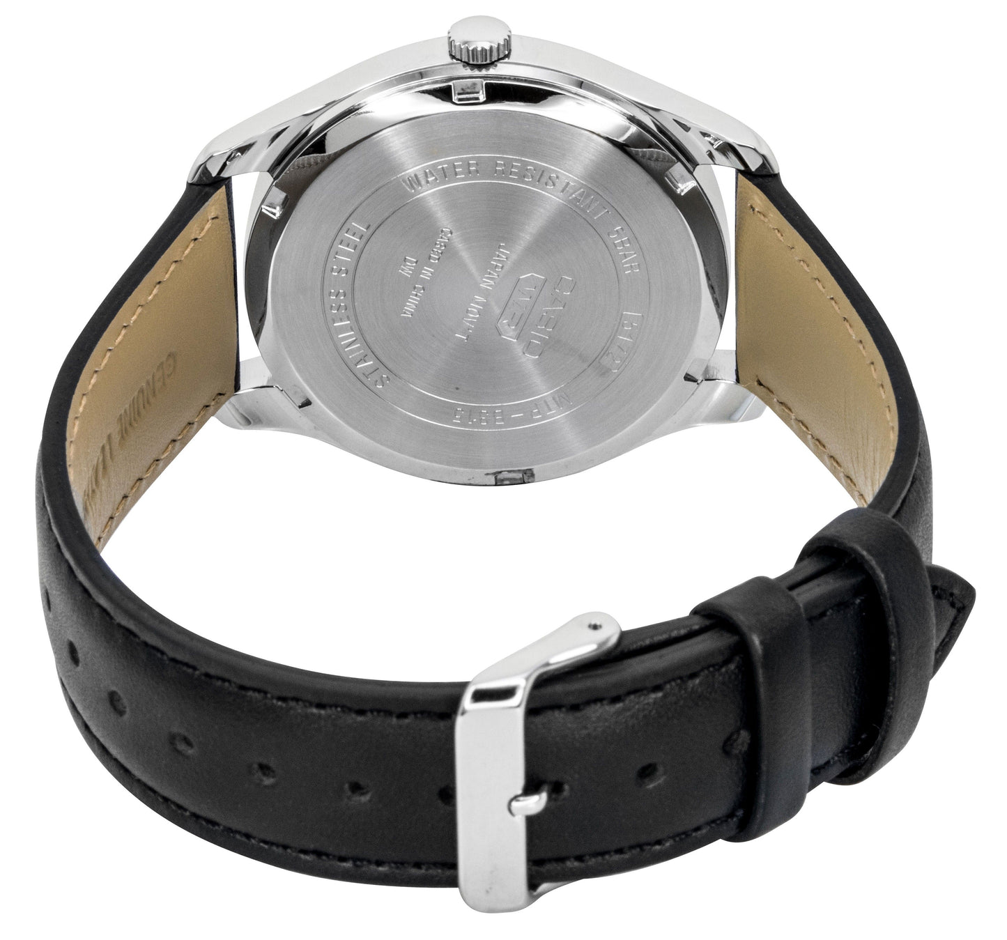 Casio Analog Lederarmband Red Dial Quarz MTP-B315L-4AV Herrenuhr
