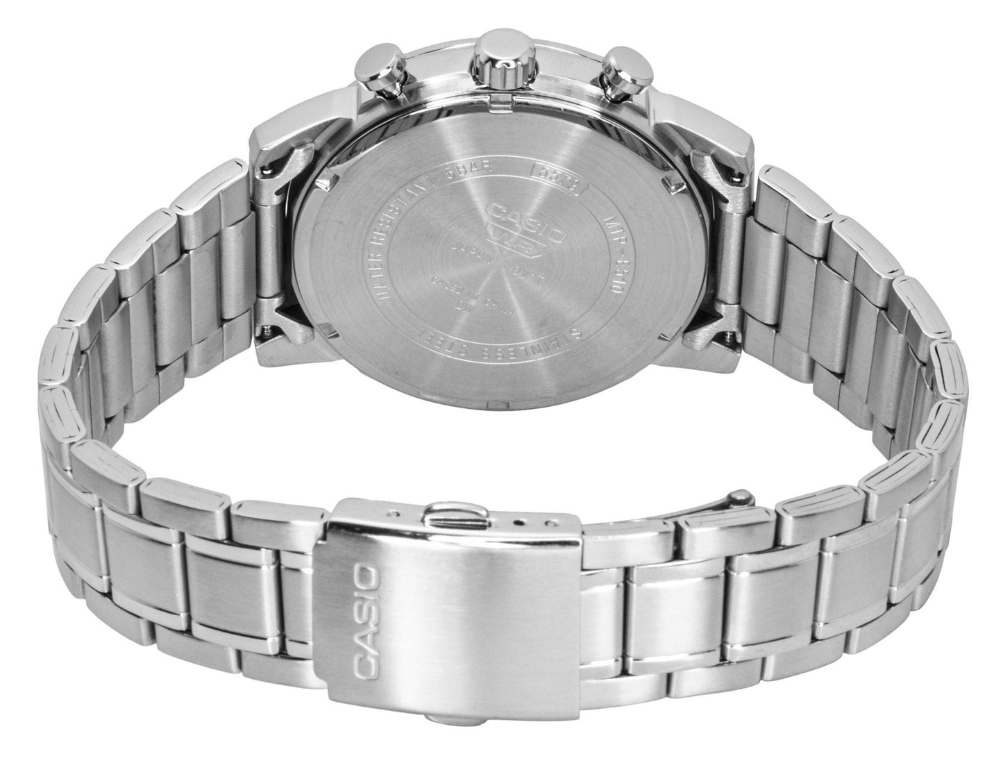 Casio Chronograph Analog Edelstahl Braunes Zifferblatt Quarz MTP-E510D-5AV Herrenuhr