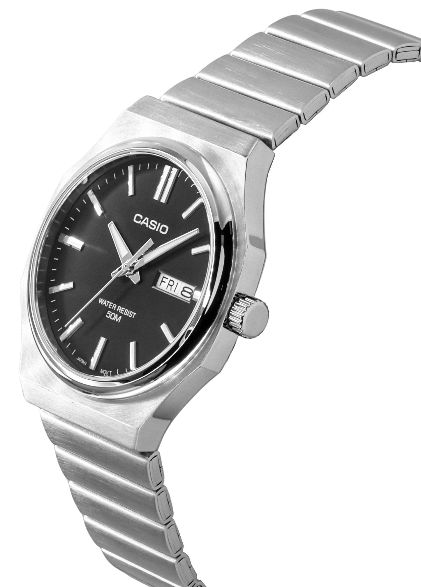 Casio Standard Analog Edelstahl Schwarzes Zifferblatt Quarz MTP-E735D-1AV Herrenuhr